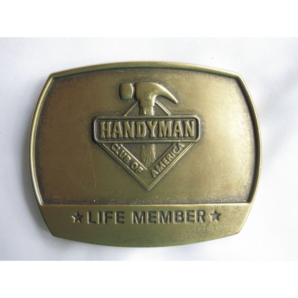 Vintage 1996 Men's Handyman Of America Member Belt Buckle Construction Worker